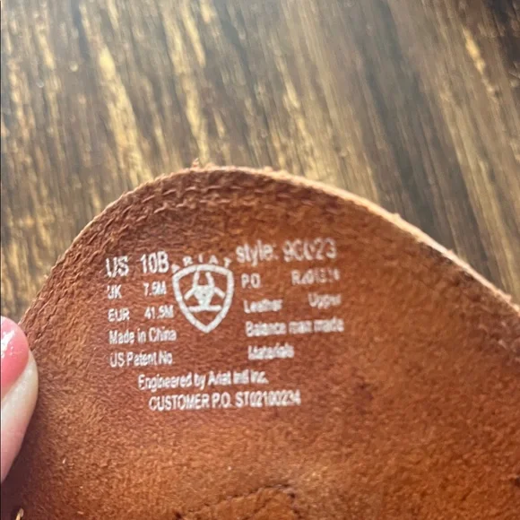 Ariat Brown Leather Slide Sandals - Picture 2 of 5